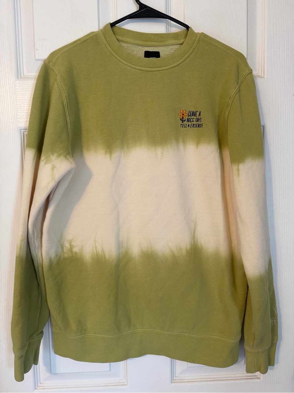 Vans Green and Cream Tie-Dye Crewneck Sweatshirt